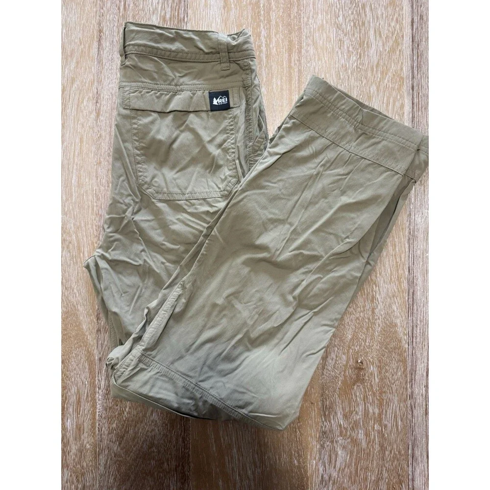 REI Co-op Sahara Convertible Pants Youth Boys Large 14-16 Zip Off Cargo Khaki